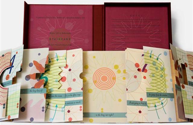 Ode to a grand staircase (for four hands) / designed and printed by Julie Chen and Barbara Tetenbaum, with text by Erik Satie.